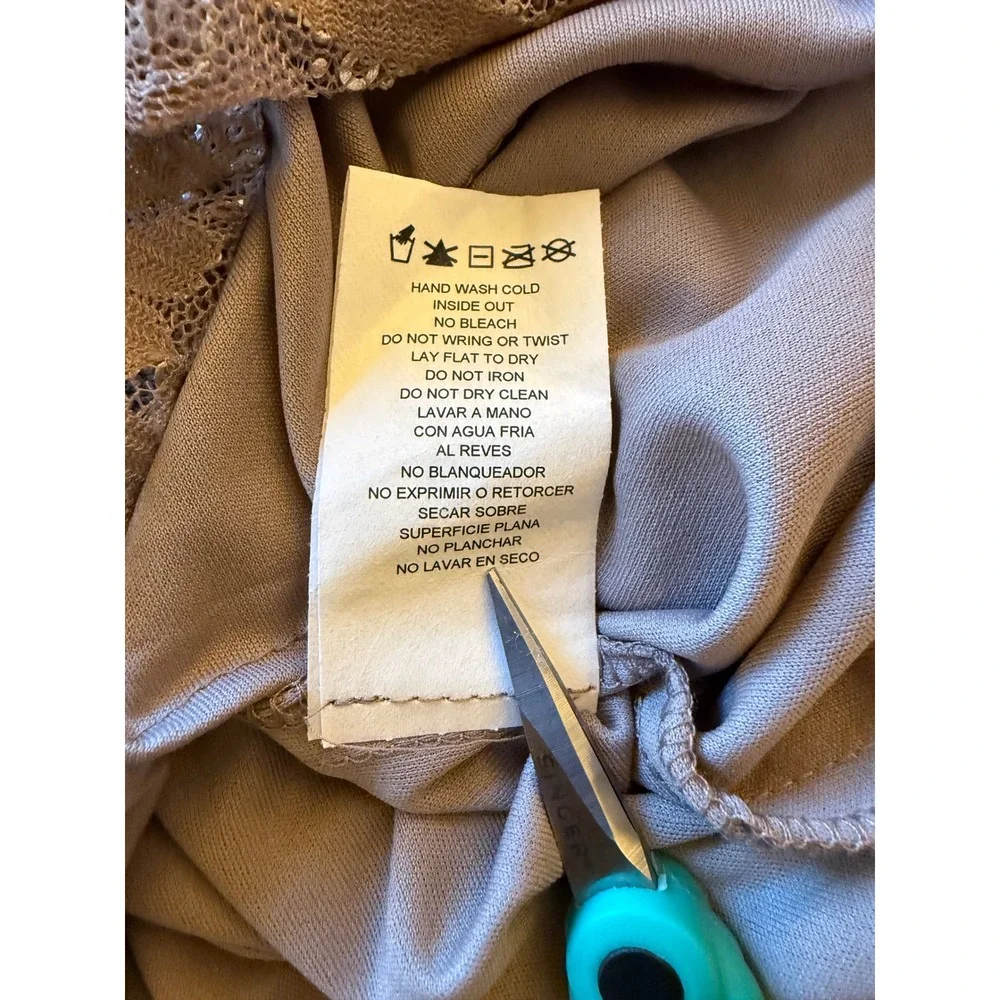 RM Richards Sequin Lace Cocktail Dress Women 22W Mocha Plus-Size Wedding Evening - Picture 10 of 11